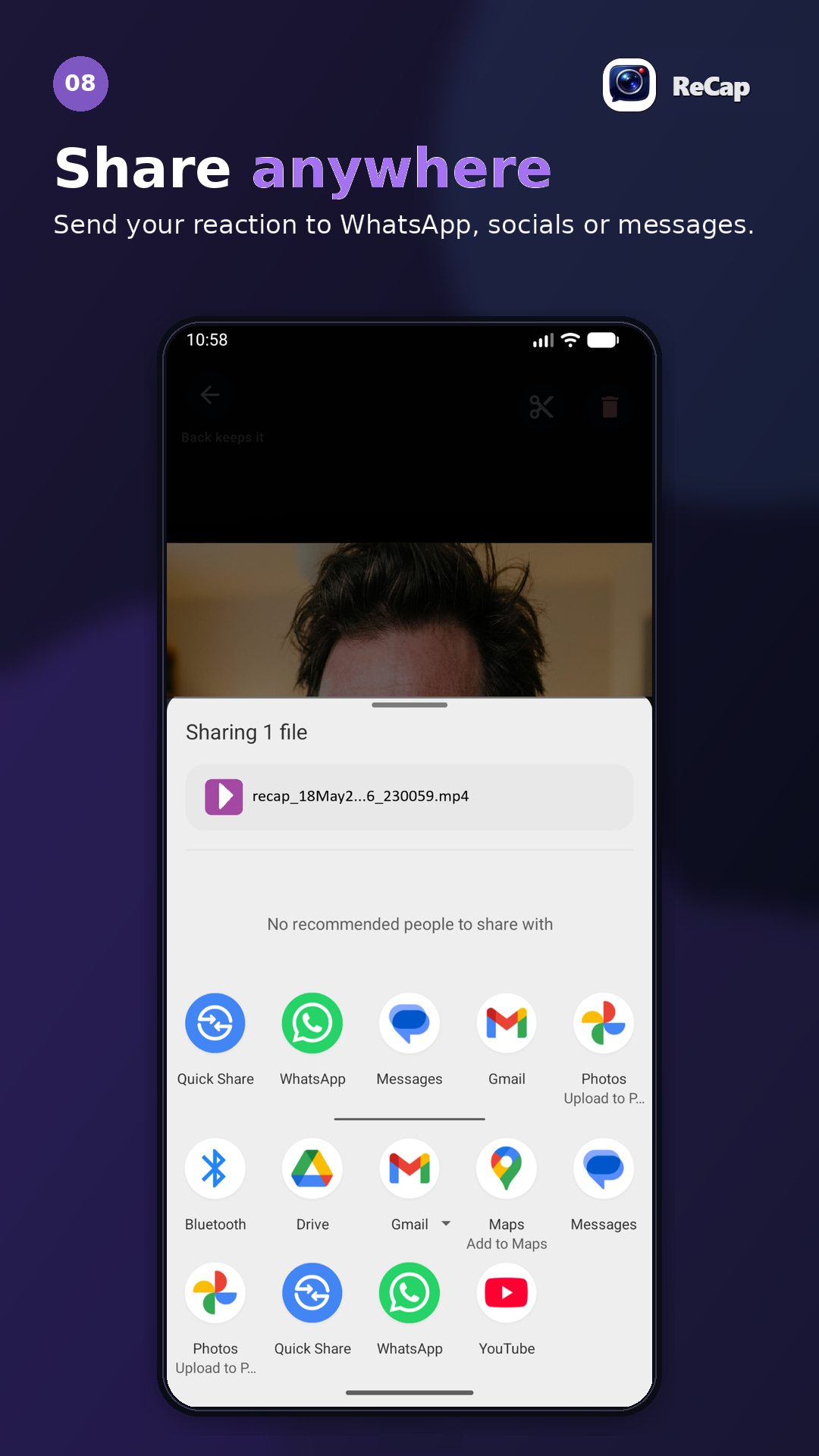 ReCap share screen